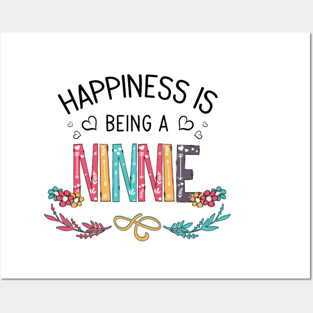 Happiness Is Being A Ninnie Wildflowers Valentines Mothers Day Wall Art by KIMIKA